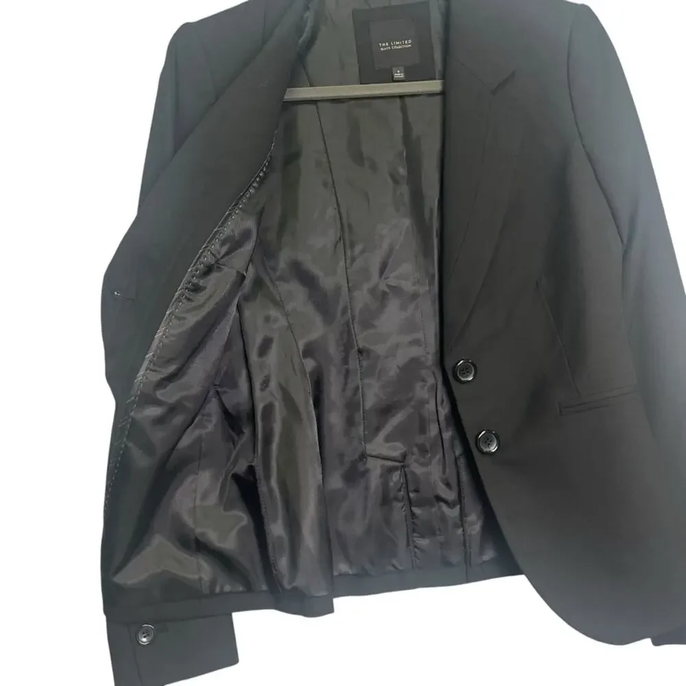 The Limited Black Collection Blazer Womens Size 2 Button Long Sleeve Career Work